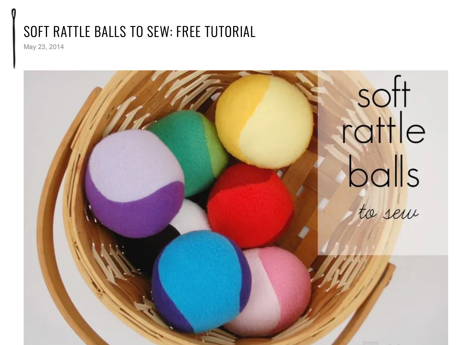 Fabric ball tutorial on While She Naps